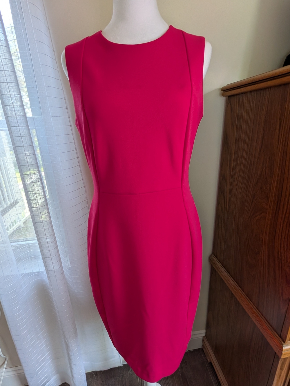 Calvin Klein Hot Pink Sleeveless Sheath Dress